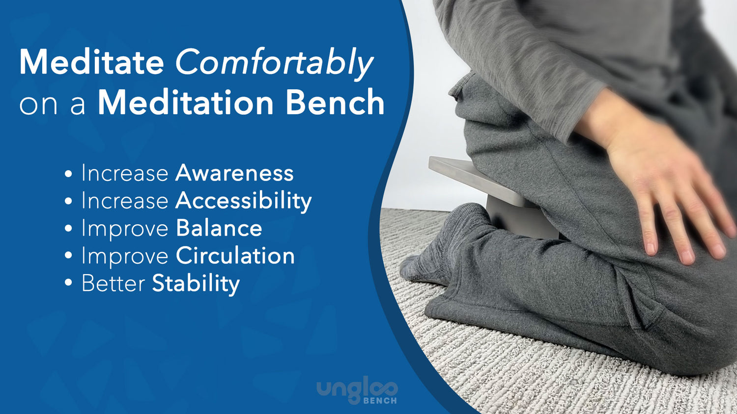 Meditate comfortably on a meditation bench