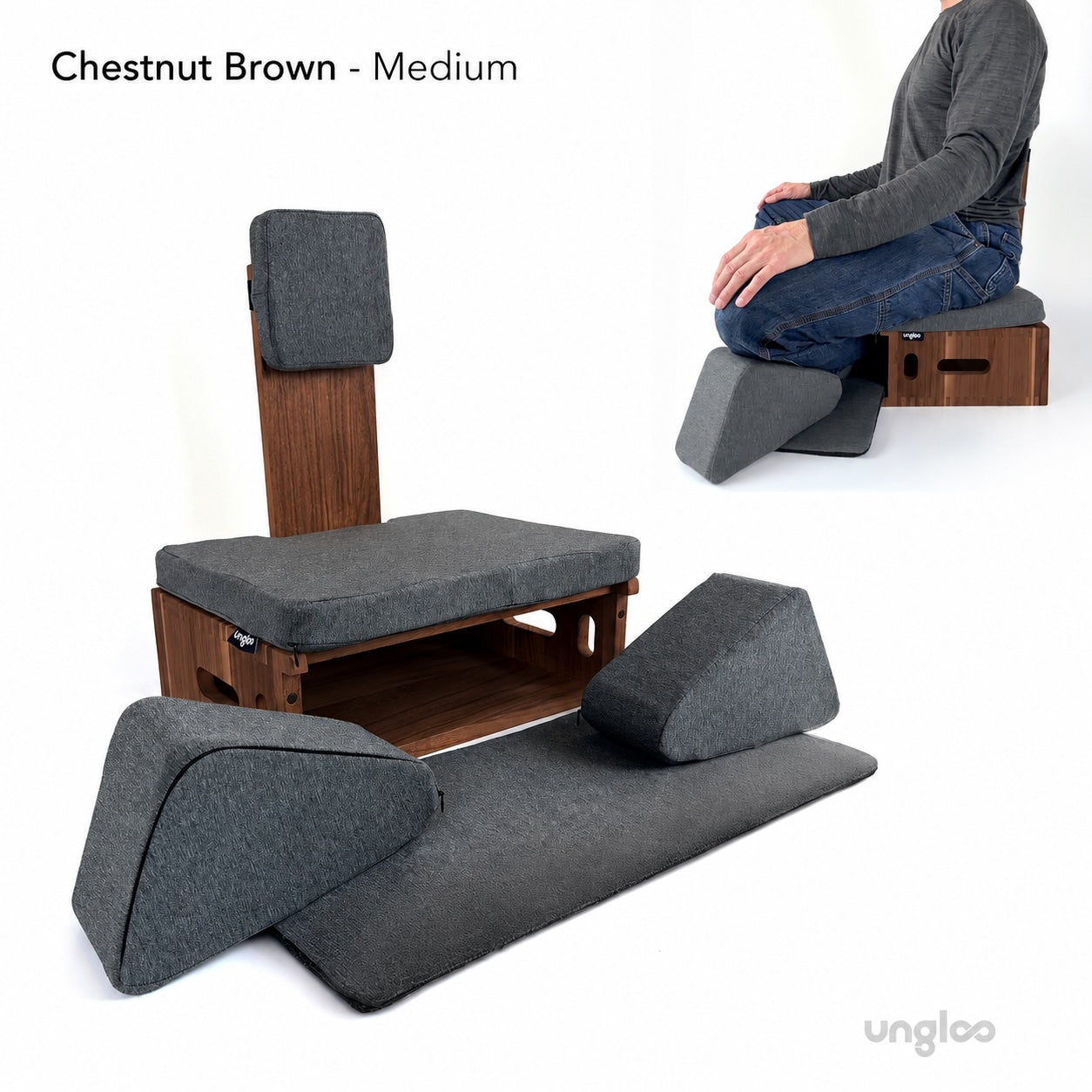 Ungloo Box - Portable Meditation Chair With Back and Hip Support