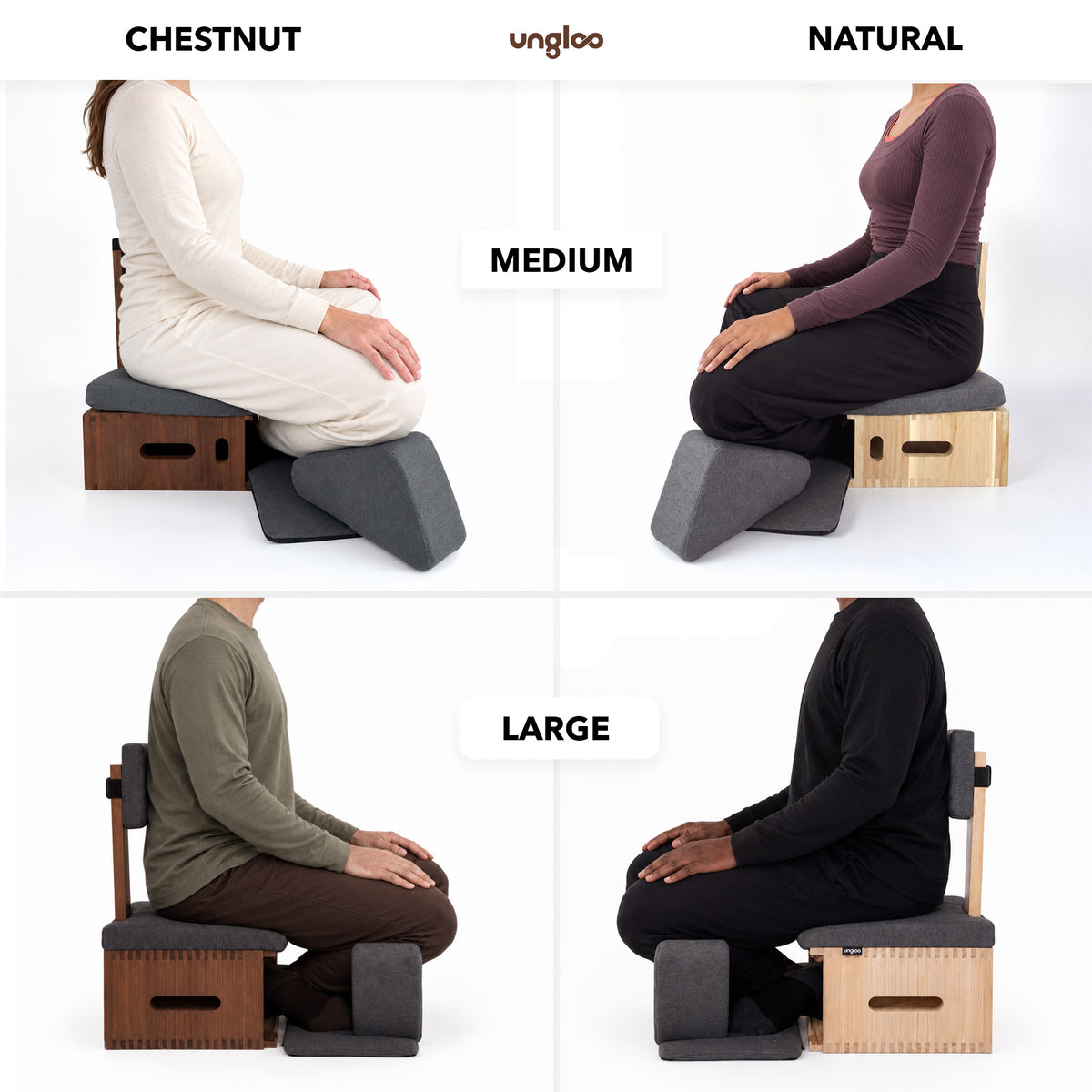 Ungloo Box - Portable Meditation Chair With Back and Hip Support