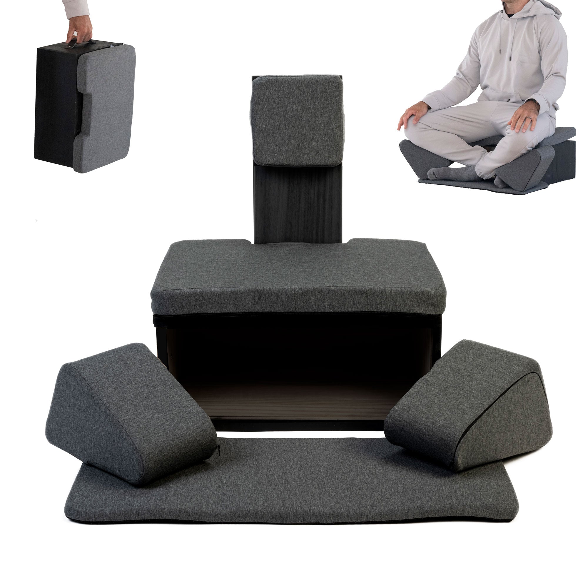 Ungloo Box - Portable Meditation Chair With Back and Hip Support