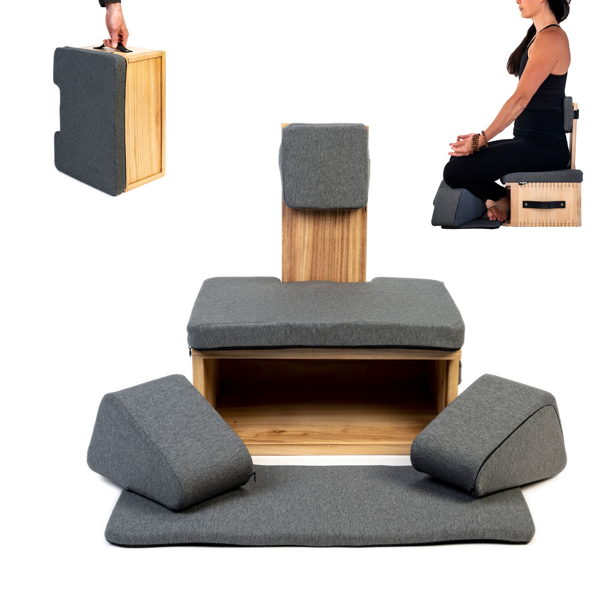 Ungloo Box - Portable Meditation Chair With Back and Hip Support