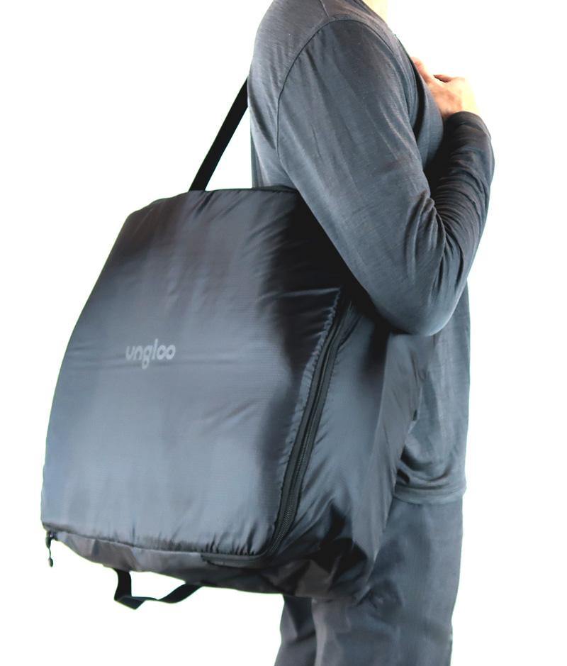 An Image showing how you can pack up the SIT3 in carrying bag.