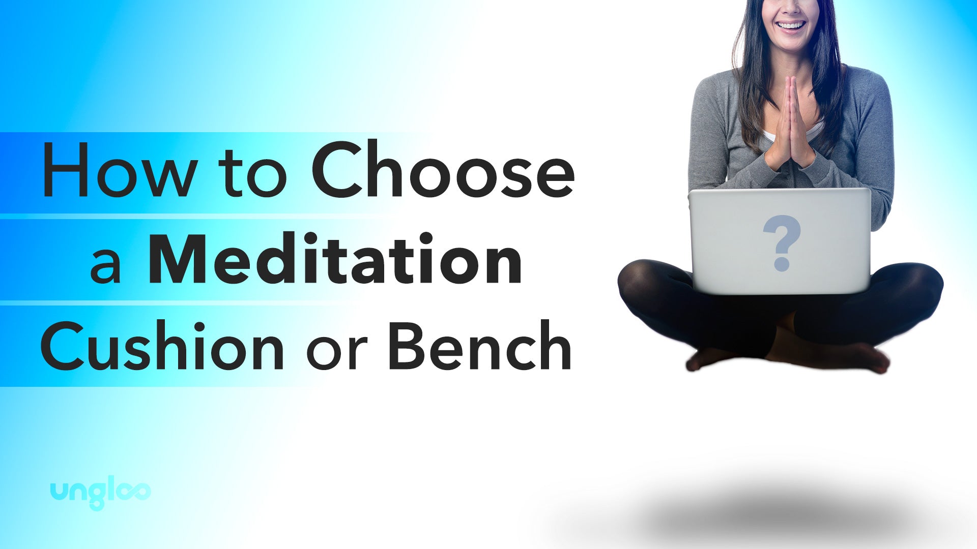 Woman searching online for the best meditation bench