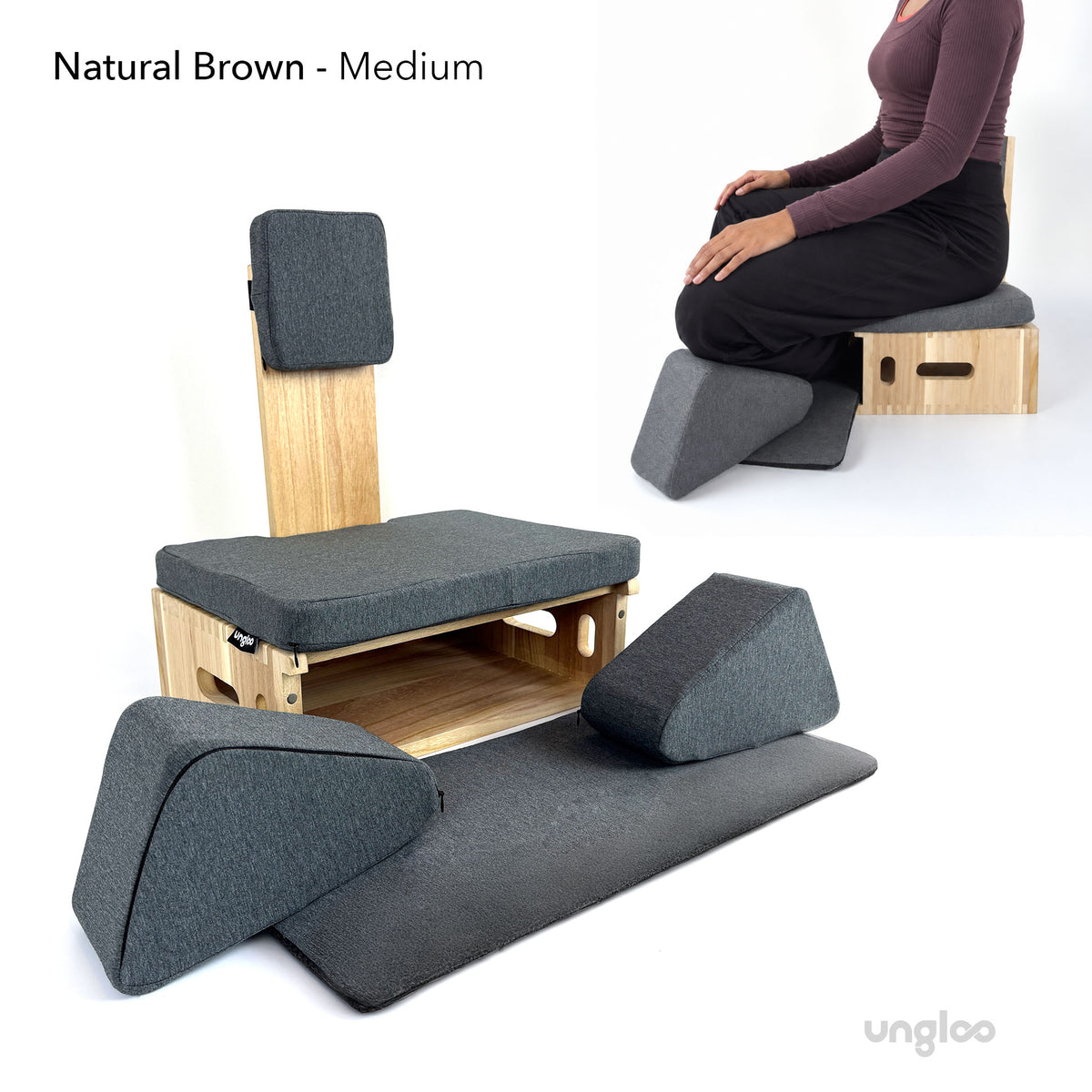 Ungloo Box - Portable Meditation Chair With Back and Hip Support