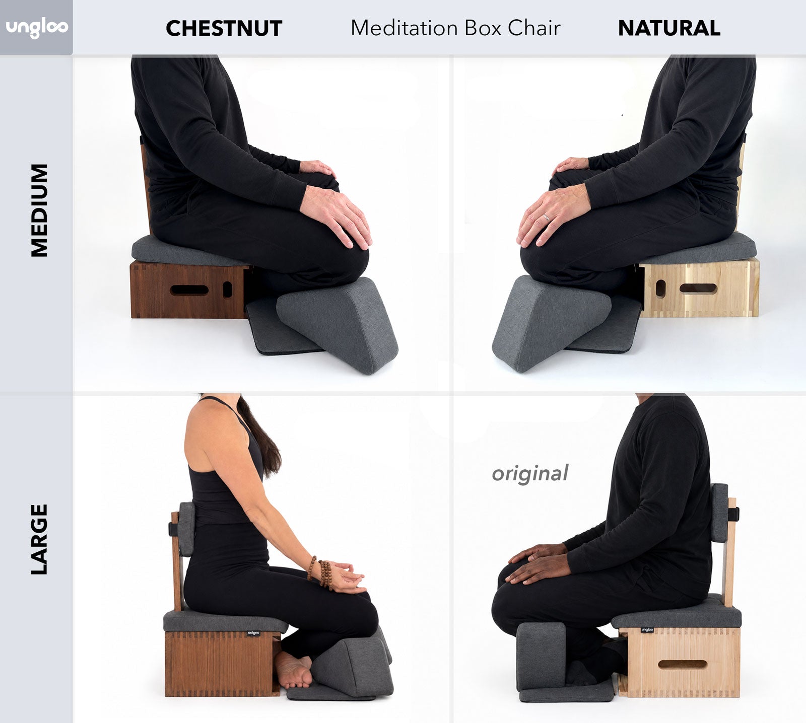 Ungloo Box - Portable Meditation Chair With Back and Hip Support
