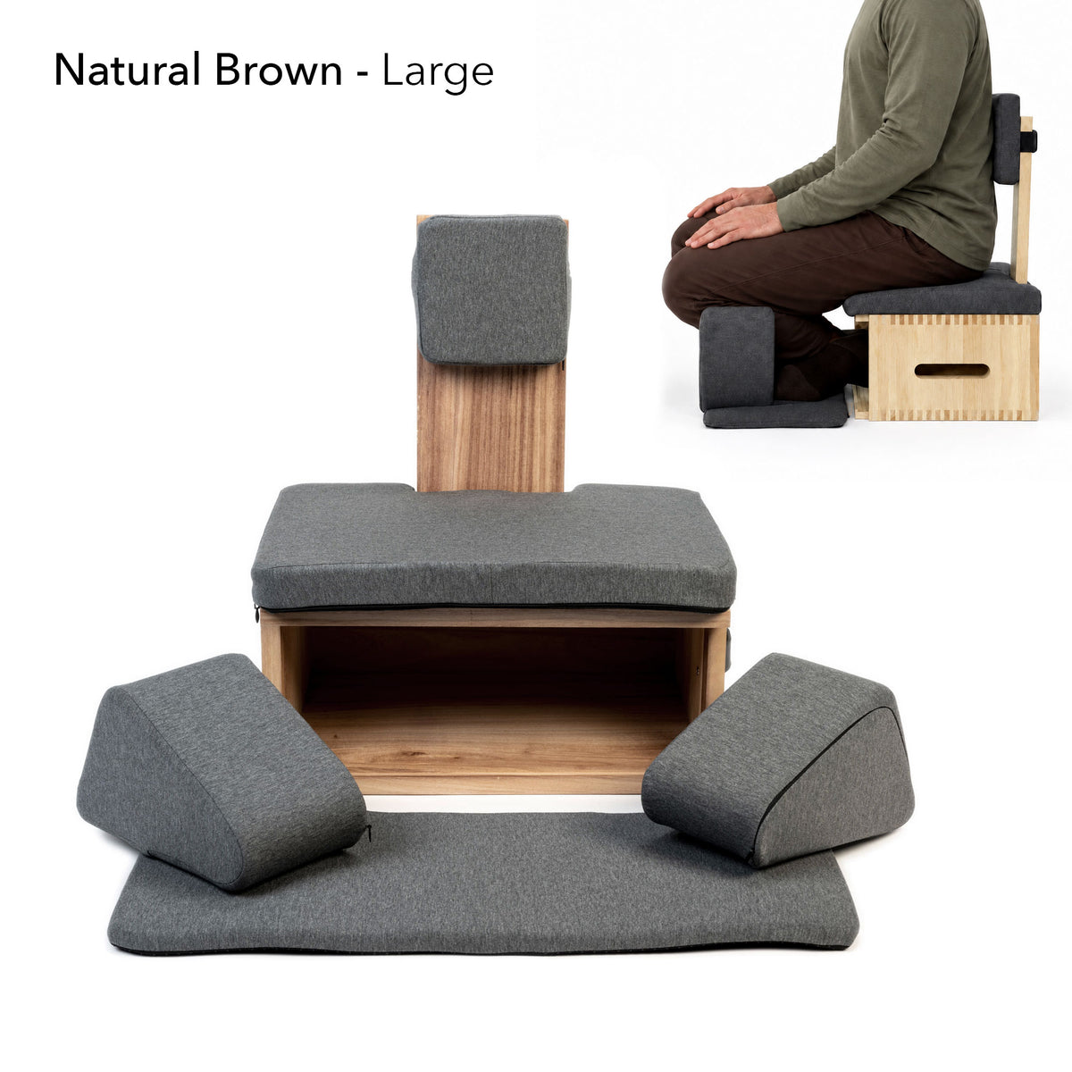 Ungloo Box - Portable Meditation Chair With Back and Hip Support