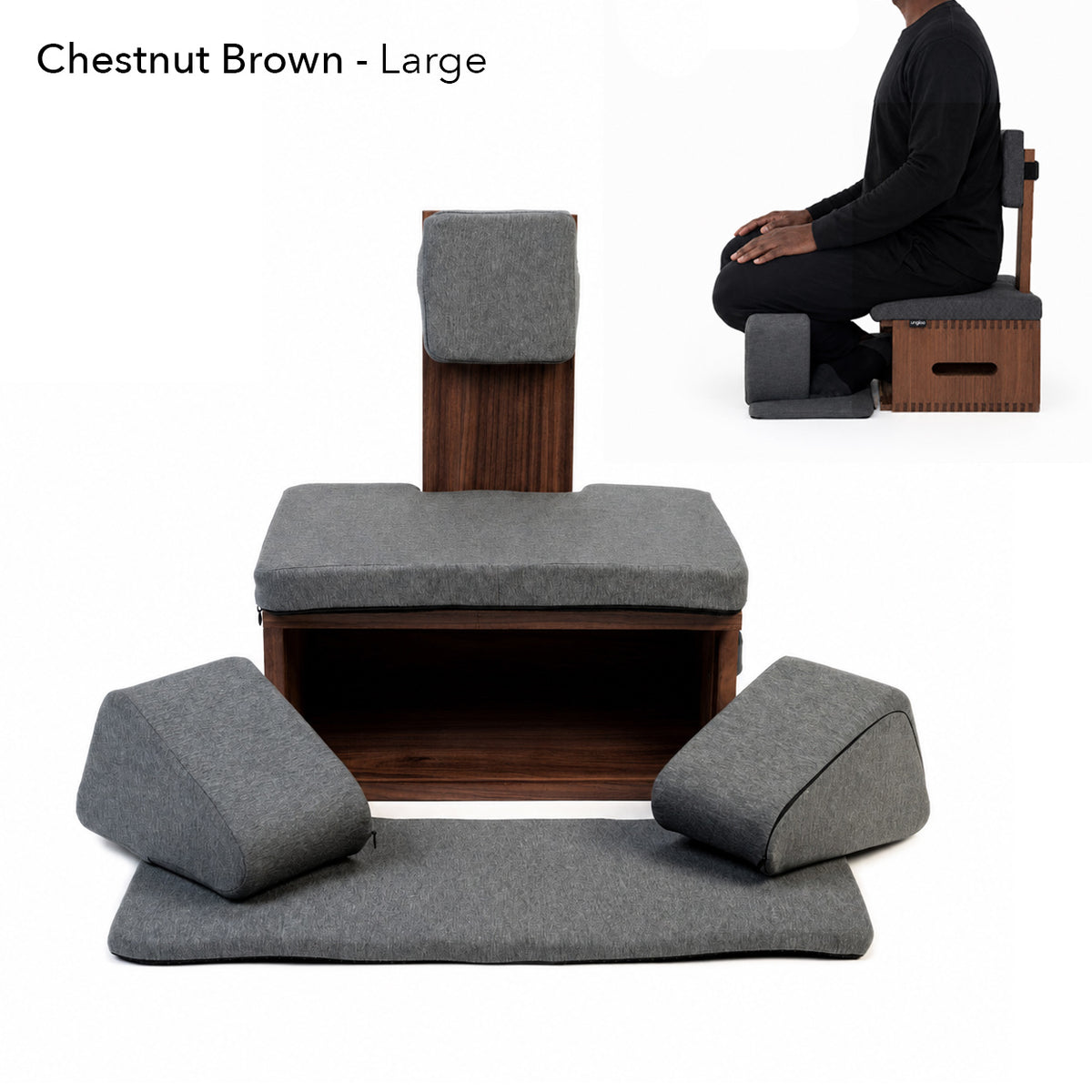 Ungloo Box - Portable Meditation Chair With Back and Hip Support