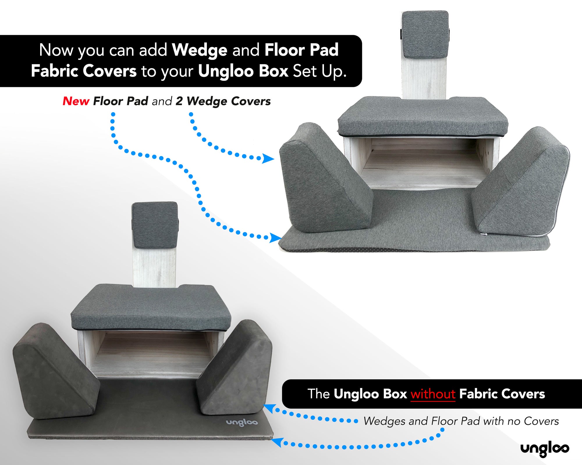 Ungloo Box Fabric Covers for Wedges and Floor Pad